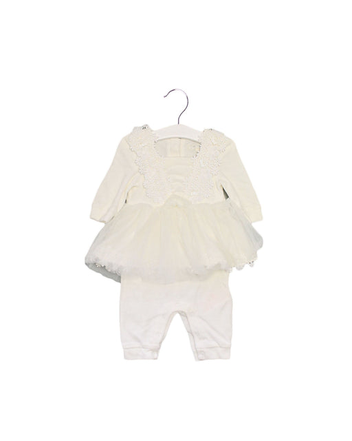 A White Long Sleeve Jumpsuits from Nicholas & Bears in size 0-3M for girl. (Front View)