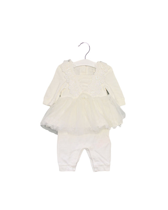 A White Long Sleeve Jumpsuits from Nicholas & Bears in size 0-3M for girl. (Front View)