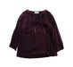 A Burgundy Long Sleeve Tops from Excuse My French in size 8Y for girl. (Front View)