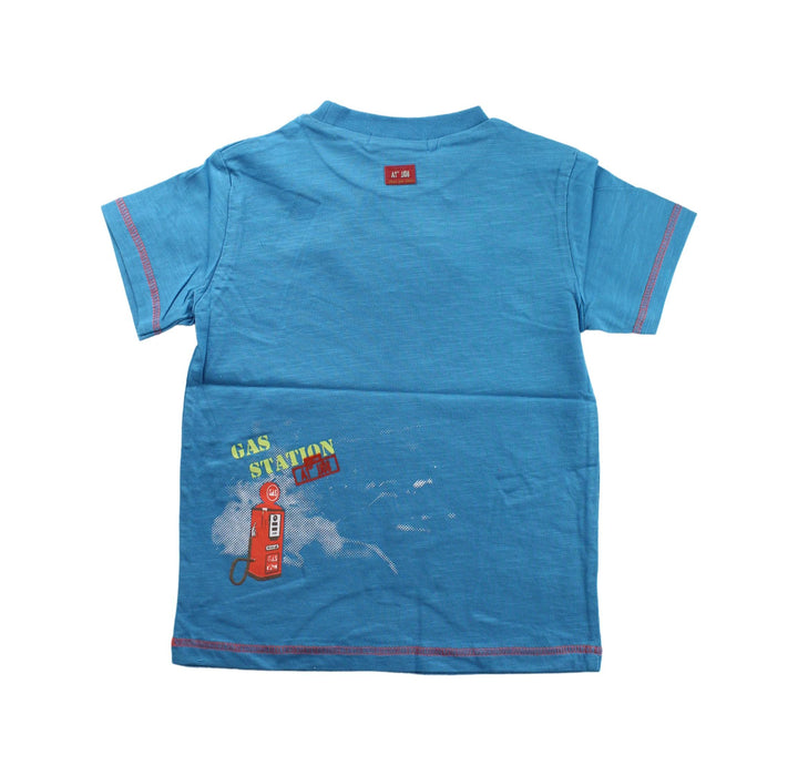 A Blue Short Sleeve T Shirts from Deux par Deux in size 4T for boy. (Back View)