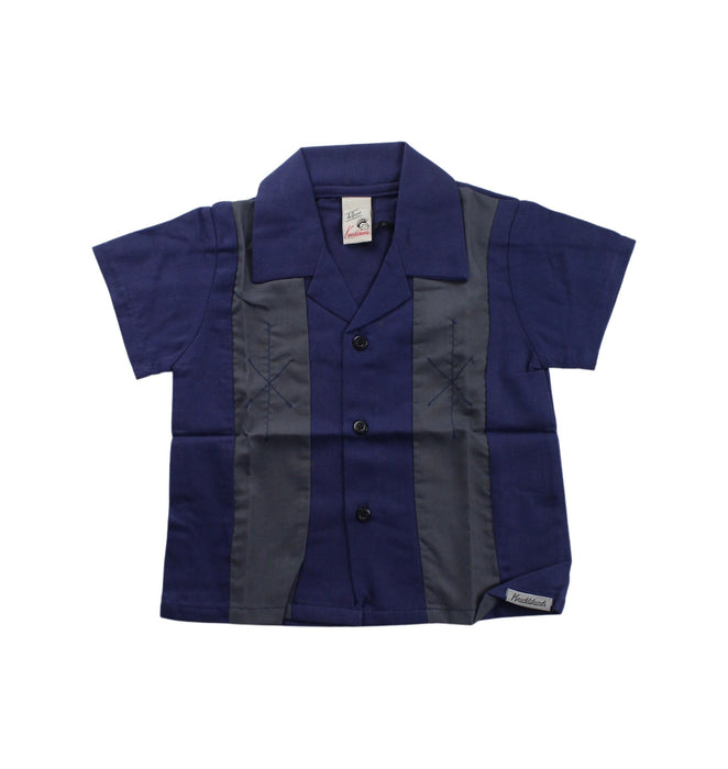 A Blue Short Sleeve Shirts from Knuckleheads in size 2T for boy. (Front View)