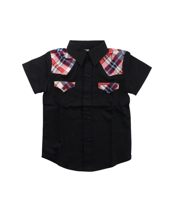 A Black Short Sleeve Shirts from Knuckleheads in size 4T for boy. (Front View)