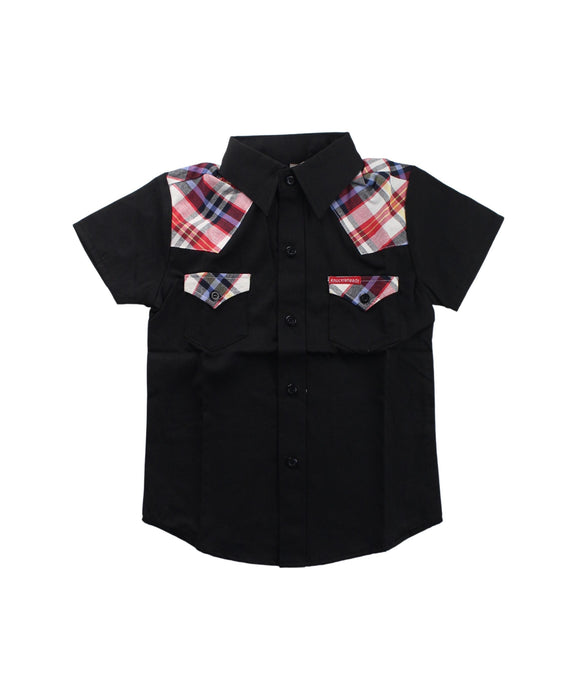 A Black Short Sleeve Shirts from Knuckleheads in size 4T for boy. (Front View)