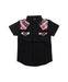 A Black Short Sleeve Shirts from Knuckleheads in size 4T for boy. (Front View)