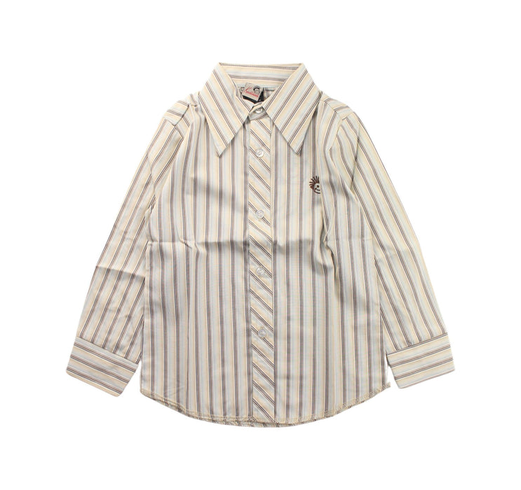 A Beige Long Sleeve Shirts from Knuckleheads in size 5T for boy. (Front View)