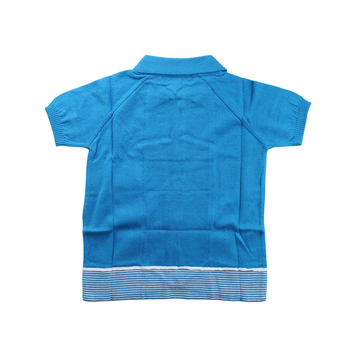 A Blue Short Sleeve Shirts from Knuckleheads in size 2T for boy. (Back View)