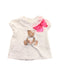 A White Short Sleeve Tops from Nanos in size 2T for girl. (Front View)