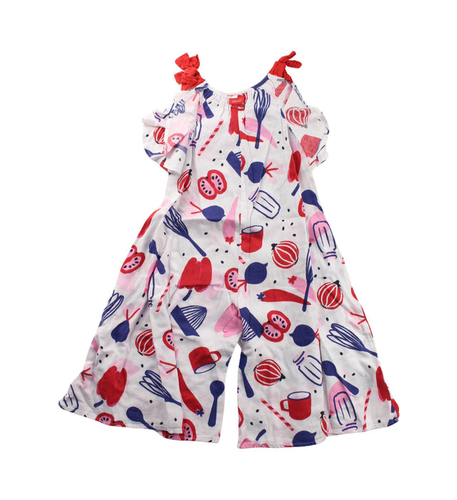 A White Long Overalls from Catimini in size 3T for girl. (Back View)