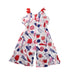 A White Long Overalls from Catimini in size 3T for girl. (Back View)