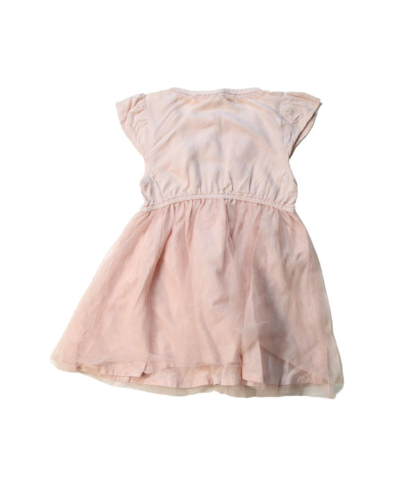 A Pink Short Sleeve Dresses from Chateau de Sable in size 12-18M for girl. (Back View)