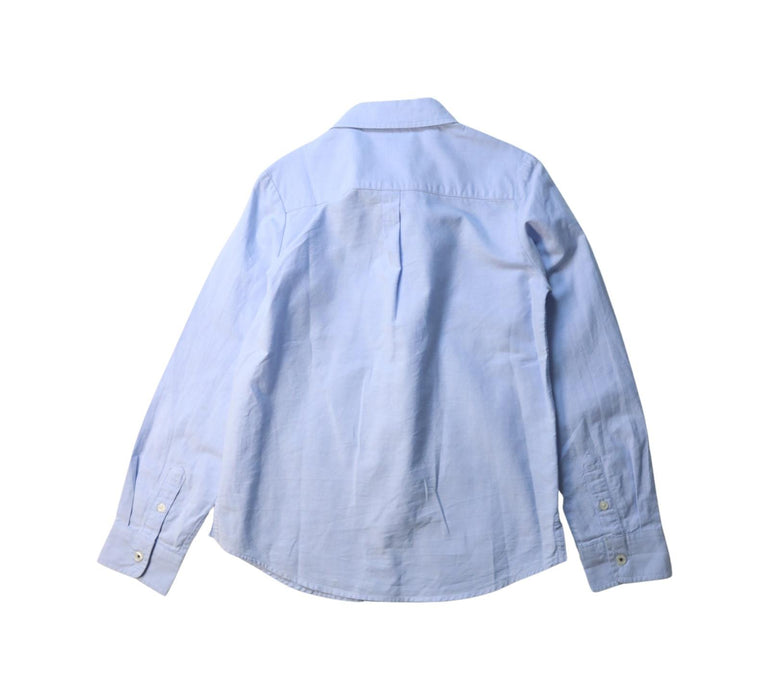 A Blue Long Sleeve Shirts from Jacadi in size 8Y for boy. (Back View)