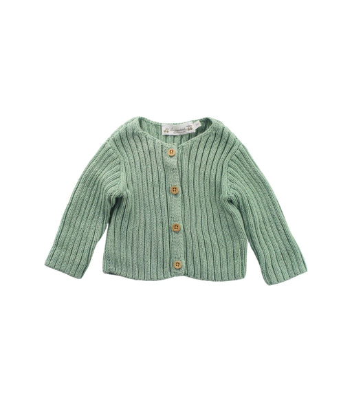 A Green Cardigans from Bonpoint in size 0-3M for girl. (Front View)