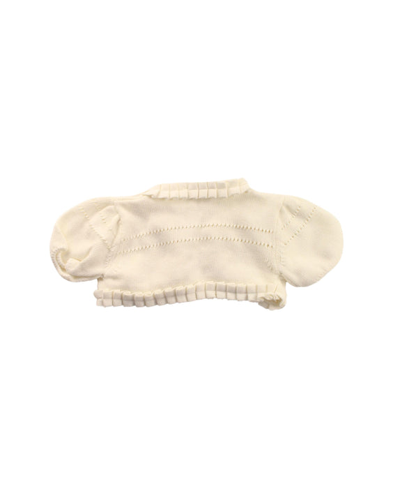 A White Cardigans from I Pinco Pallino in size 6-12M for girl. (Back View)