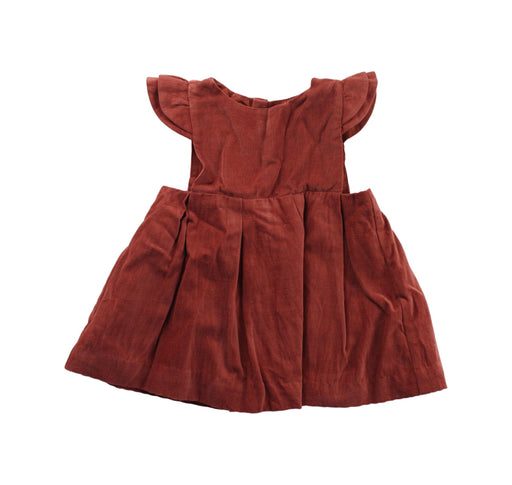 A Brown Overall Dresses from Jacadi in size 0-3M for girl. (Front View)