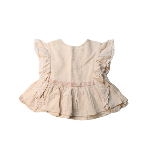 A Ivory Sleeveless Tops from Louise Misha in size 4T for girl. (Front View)