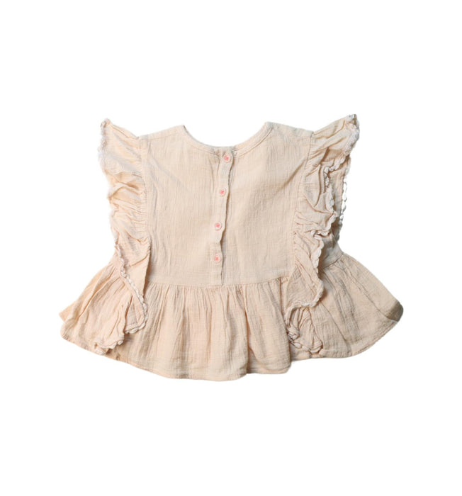 A Ivory Sleeveless Tops from Louise Misha in size 4T for girl. (Back View)