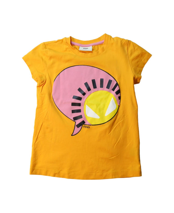 A Multicolour Short Sleeve T Shirts from Fendi in size 6T for girl. (Front View)