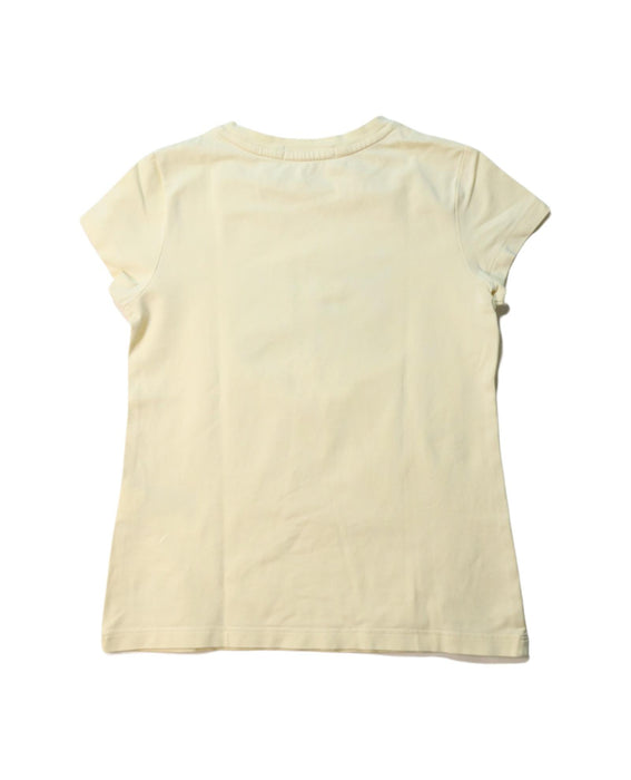 A Yellow Short Sleeve T Shirts from Calvin Klein in size 6T for girl. (Back View)