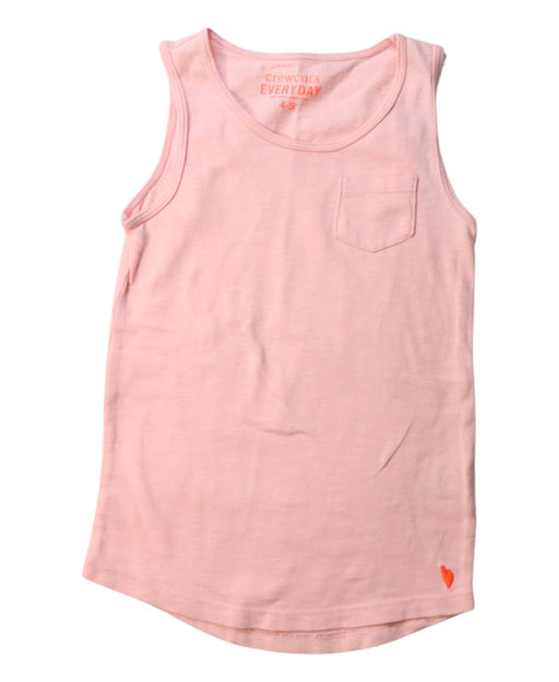 A Pink Sleeveless T Shirts from Crewcuts in size 4T for girl. (Front View)