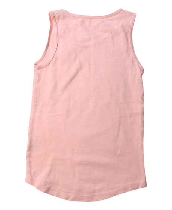 A Pink Sleeveless T Shirts from Crewcuts in size 4T for girl. (Back View)