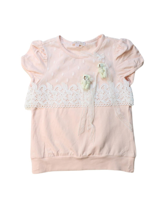 A White Short Sleeve Tops from Nicholas & Bears in size 4T for girl. (Front View)