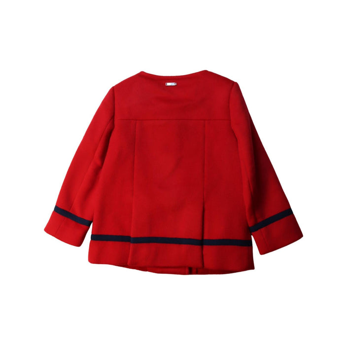 A Red Coats from Ferrari in size 4T for girl. (Back View)