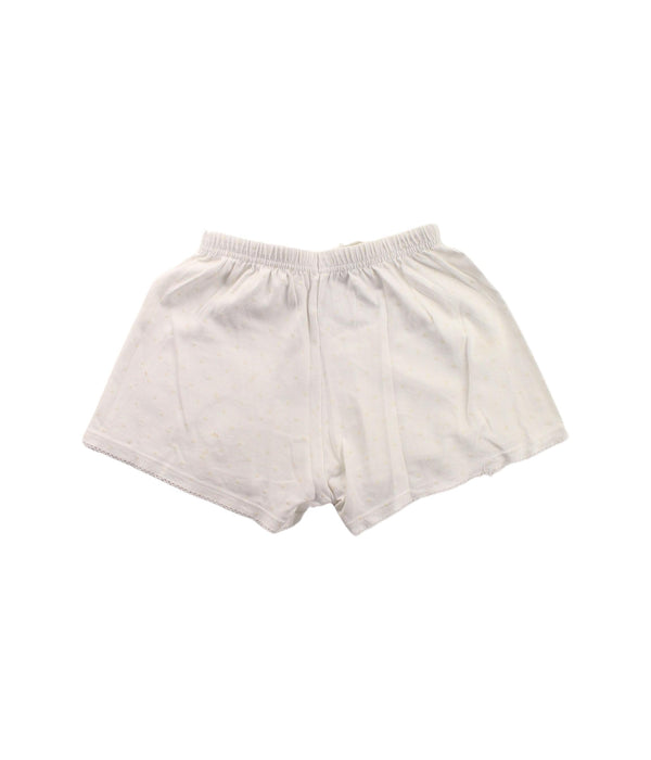 A White Shorts from Petit Bateau in size 4T for girl. (Back View)