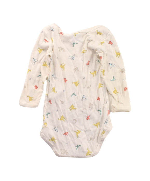 A White Long Sleeve Bodysuits from Petit Bateau in size 6-12M for neutral. (Back View)