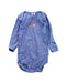 A Purple Long Sleeve Bodysuits from Petit Bateau in size 3-6M for girl. (Front View)