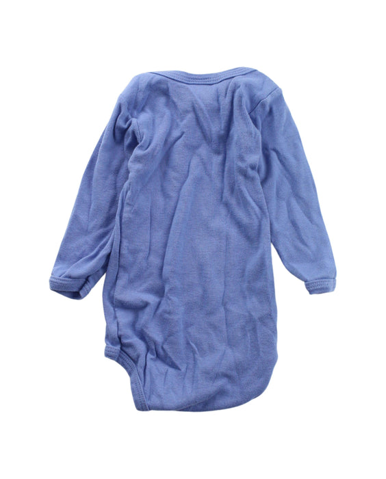 A Purple Long Sleeve Bodysuits from Petit Bateau in size 3-6M for girl. (Back View)
