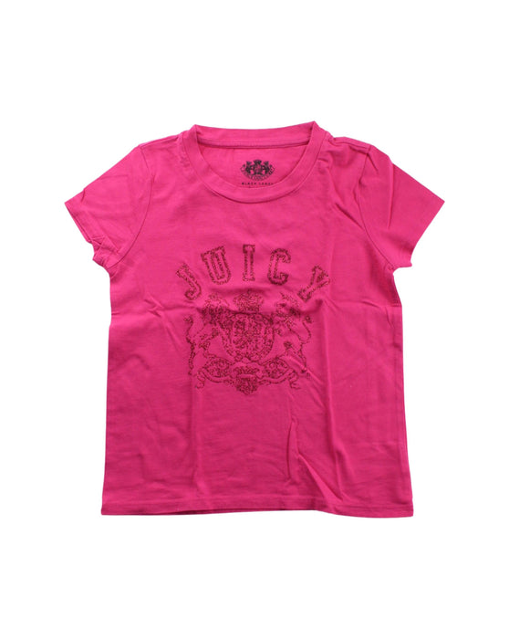 A Pink Short Sleeve T Shirts from Juicy Couture in size 4T for girl. (Front View)
