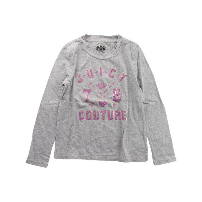 A Pink Long Sleeve T Shirts from Juicy Couture in size 4T for girl. (Front View)