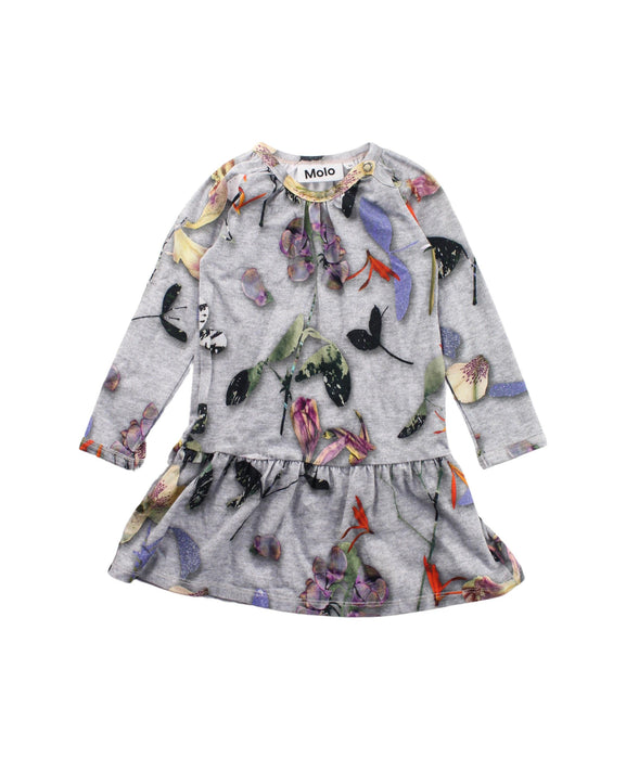 A Grey Long Sleeve Dresses from Molo in size 12-18M for girl. (Front View)
