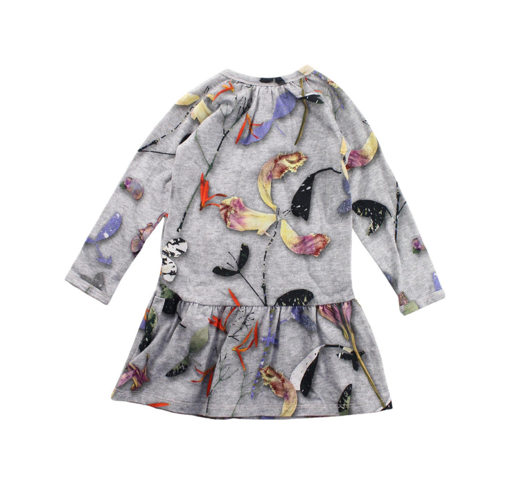 A Grey Long Sleeve Dresses from Molo in size 12-18M for girl. (Back View)