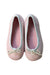 A Pink Flats from Jacadi in size 18-24M for girl. (Back View)