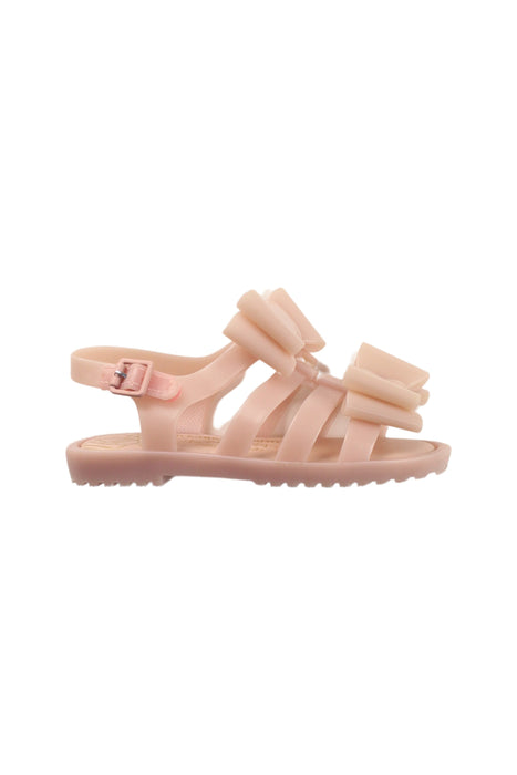 A Beige Sandals from Mini Melissa Vivienne Westwood in size 4T for girl. (Front View)