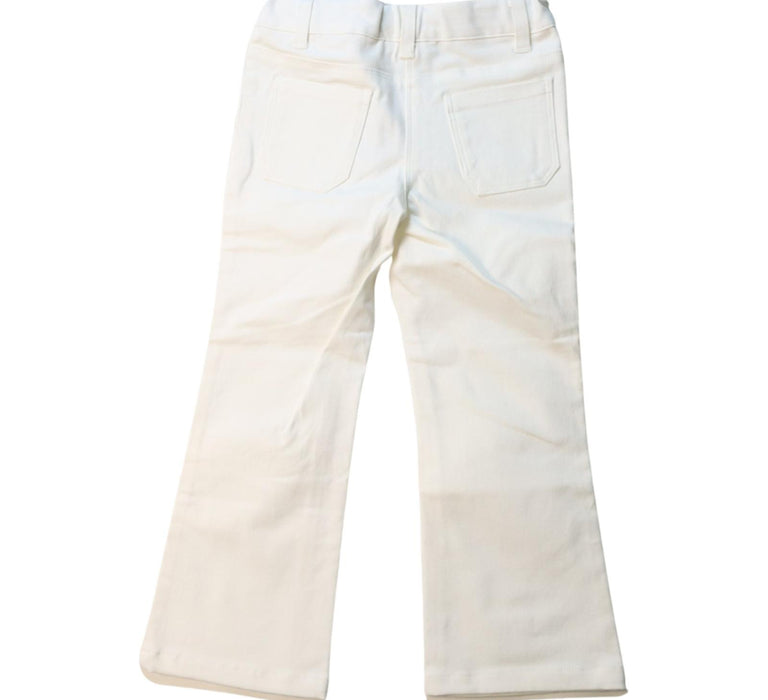 A White Casual Pants from Jacadi in size 4T for girl. (Back View)
