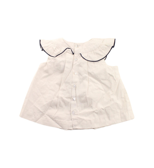 A White Sleeveless Dresses from Jacadi in size 12-18M for girl. (Back View)