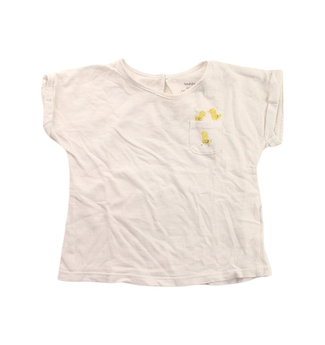 A White Short Sleeve Tops from Bout'Chou in size 12-18M for girl. (Front View)