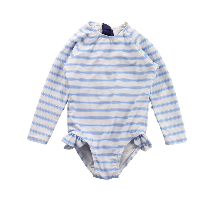 A Blue Swimsuits from Minnow in size 2T for girl. (Front View)