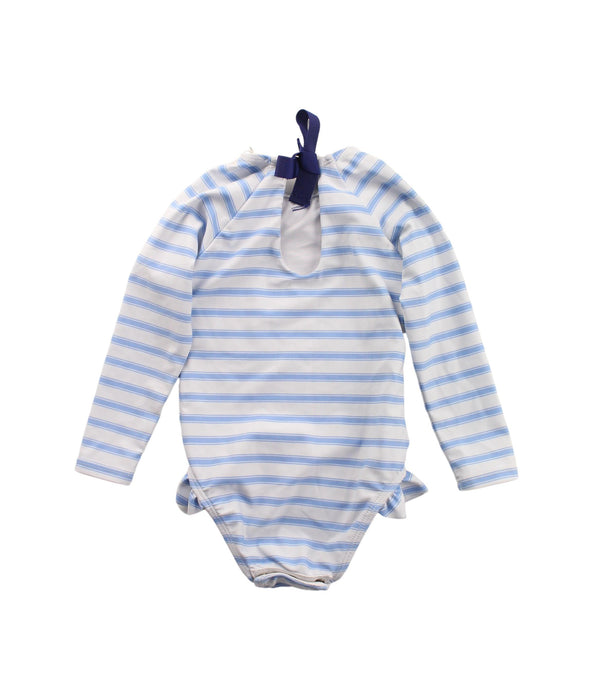 A Blue Swimsuits from Minnow in size 2T for girl. (Back View)