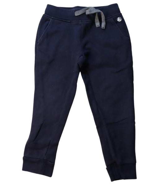 A Navy Sweatpants from Petit Bateau in size 4T for girl. (Front View)