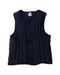 A Navy Outerwear Vests from Petit Bateau in size 6T for girl. (Front View)