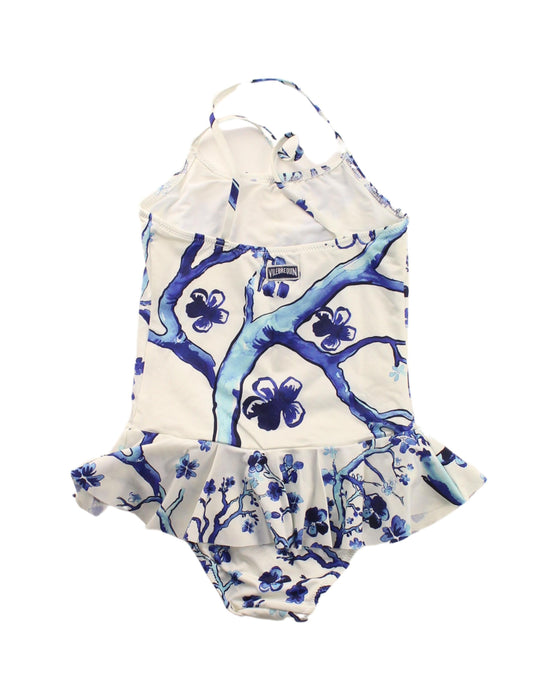 A White Swimsuits from Vilebrequin in size 4T for girl. (Back View)