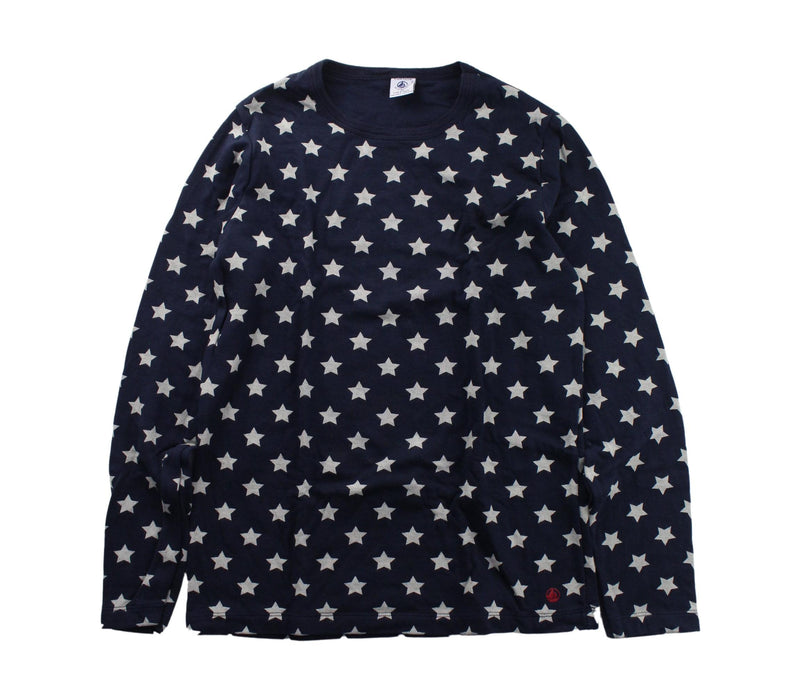 A Blue Pyjama Sets from Petit Bateau in size 12Y for girl. (Front View)