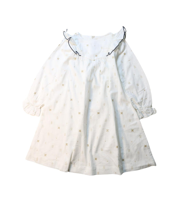 A Multicolour Long Sleeve Dresses from Jacadi in size 6T for girl. (Front View)