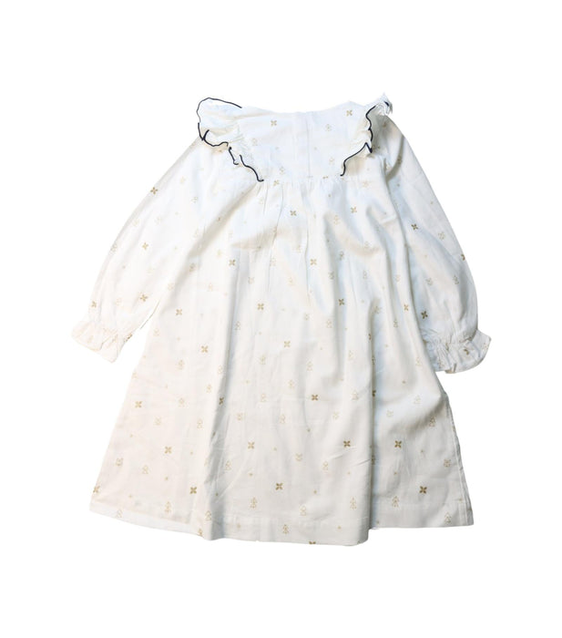 A Multicolour Long Sleeve Dresses from Jacadi in size 6T for girl. (Back View)