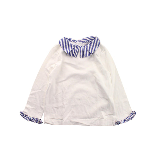 A White Long Sleeve Tops from Jacadi in size 4T for girl. (Front View)