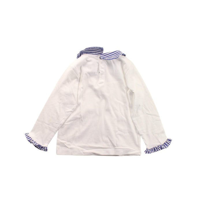 A White Long Sleeve Tops from Jacadi in size 4T for girl. (Back View)