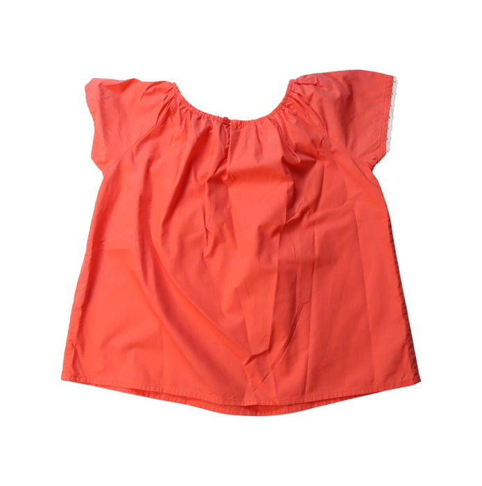 A Orange Short Sleeve Tops from Bonpoint in size 4T for girl. (Back View)